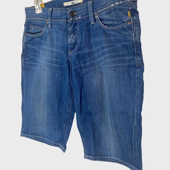 Meltin' Pot Pamel Bermuda Jean Shorts Women's 30 Medium Wash Premium Blue Denim - Picture 2 of 12